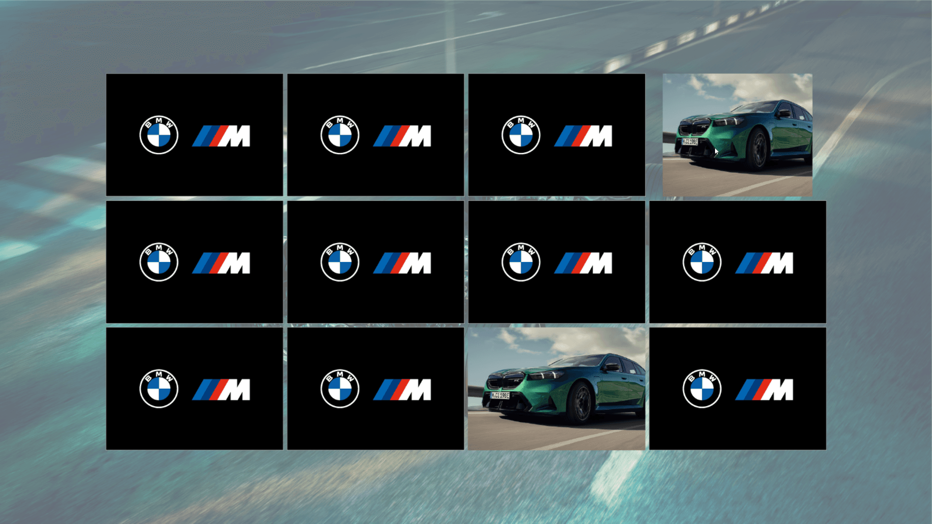 bmw 카드 짝 맞추기